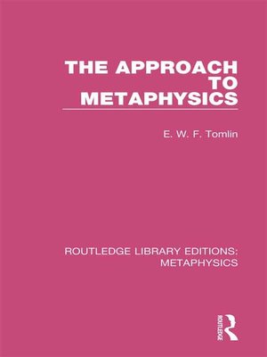 cover image of The Approach to Metaphysics